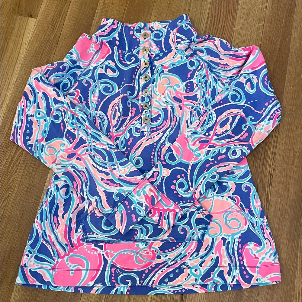 Rare Lilly Pulitzer Captain Popover Jellies Be Jammin Top XL EUC - Picture 2 of 8
